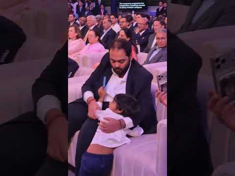 Anant Ambani with Nephew Krishna at Jio IPO Listing