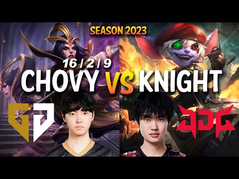 GEN Chovy vs JDG Knight - Chovy LEBLANC vs Knight TRISTANA Mid - Patch 13.14 KR Ranked