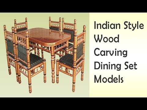 Indian style wooden carving dining table sets: world best tr...