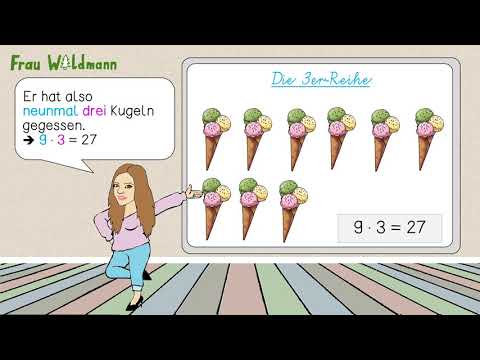 Einmaleins mit der 3 - Lernvideo für Kinder