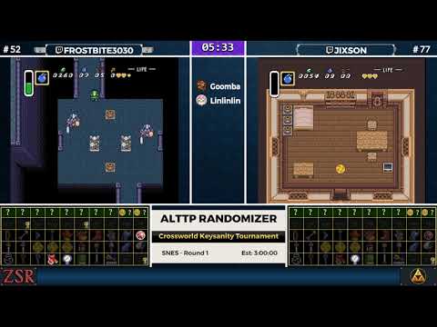 ALttPR Crossworld Keysanity Tournament: Round 1 - Frostbite3030 vs. Jixson