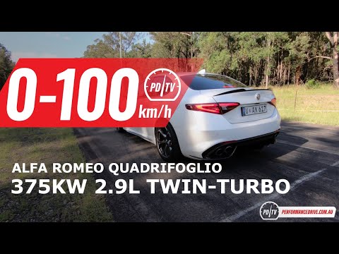 2021 Alfa Romeo Giulia Quadrifoglio 0-100km/h & engine sound