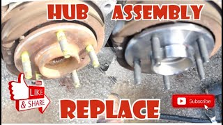 HUB ASSEMBLY/BEARINGS REPLACE (2002-07 BUICK RENDEZVOUS/AZTEK) AWD to FWD CONVERSION