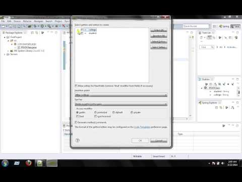 create pojo class in java