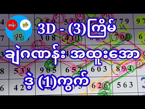 3D-(3)ကြိမ် အနီးကပ် အထူးအော (1)ကွက် အချိန်မှီ ဝင်ယူဗျာ။