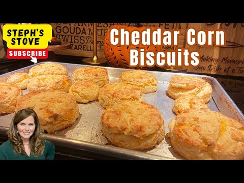 Cheddar Corn Biscuits | Easy Southern Side Dish 🧀 - Steph’s Stove