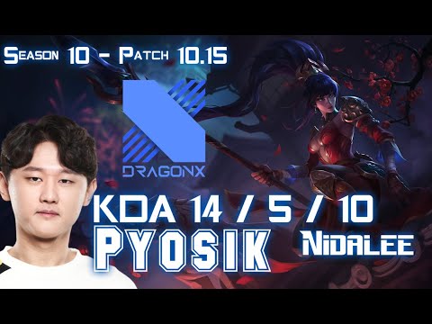DRX Pyosik NIDALEE vs VOLIBEAR Jungle - Patch 10.15 KR Ranked