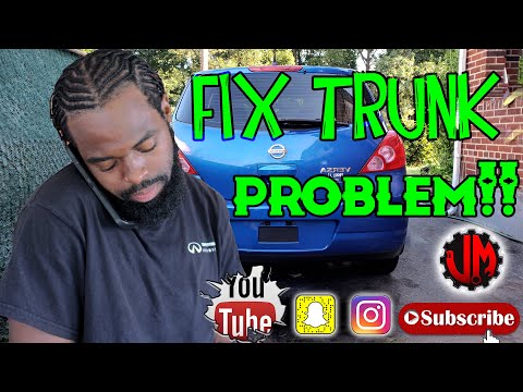 2009 Nissan Versa trunk latch won't open, button broken