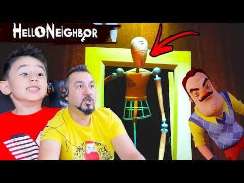 GİZEMLİ DEV MANKEN VE GİZLİ KAPININ KARTI! | HELLO NEIGHBOR #11