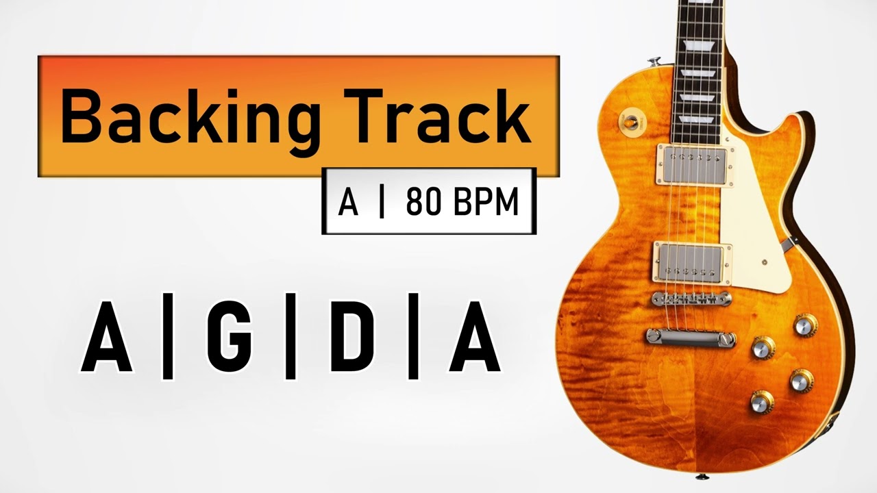Southern Rock BACKING TRACK in A | 80 BPM | A G D A | Guitar Backing Track