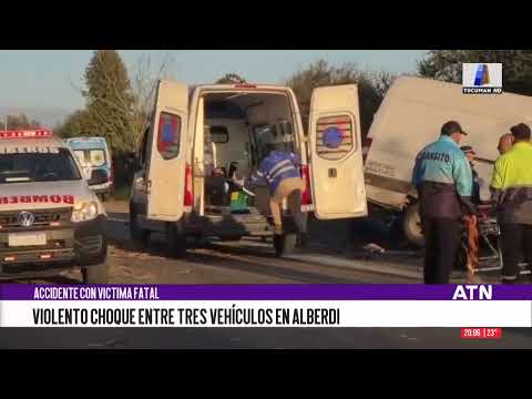 Violento choque en cadena entre tres vehículos dejó una víctima fatal en Alberdi