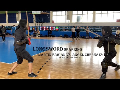Longsword sparring with Martin Fabian - HEMATHLON 2022 - 4K