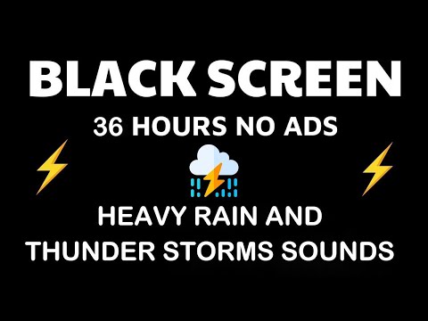 🔴 Heavy Rain and Thunder Sounds for Sleeping - Black Screen | Sleep Soundscape for Relaxation & Calm