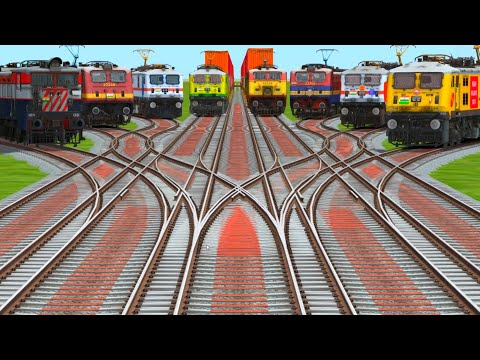 ♈️Every Epic Trains Crossing By Curves Branches Railroad Junctions || train simulator gameplay 