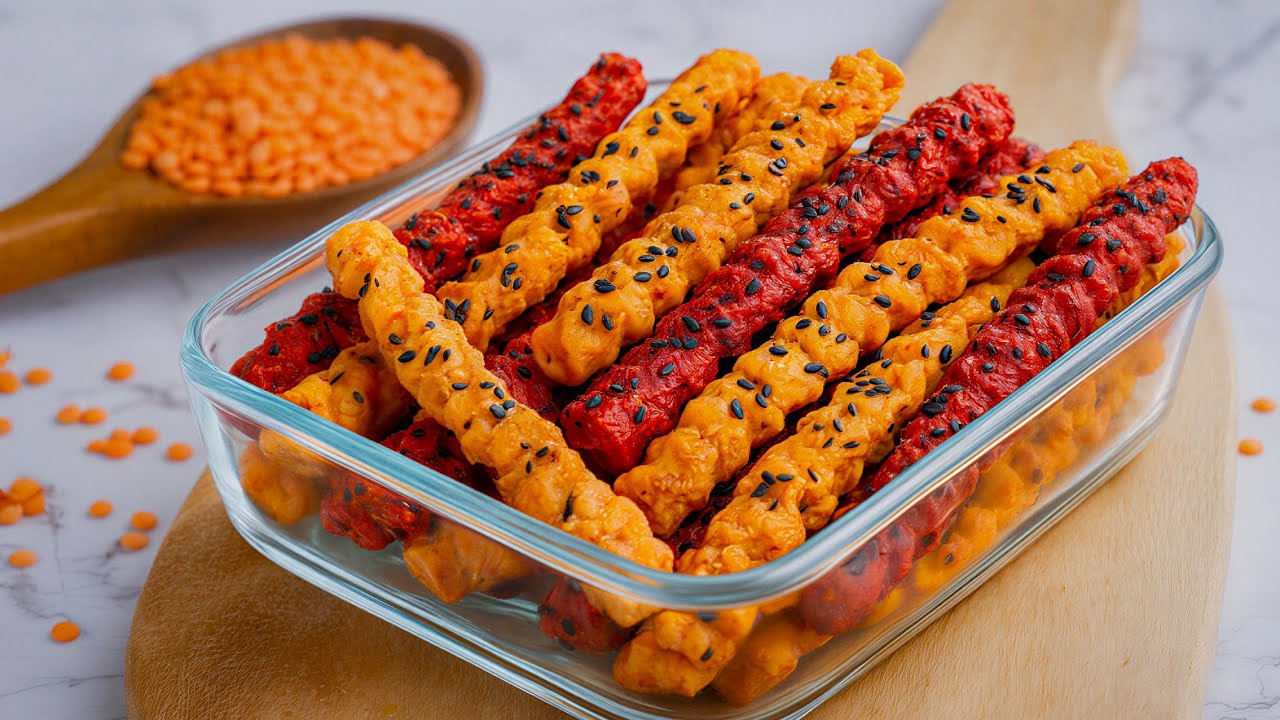 I Turned 1 Cup of Lentils Into Crispy Veggie Sticks – So Easy!