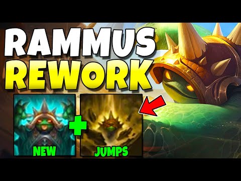 RAMMUS REWORK GAMEPLAY!! HIS ULT IS NOW A JUMP!? - League of Legends