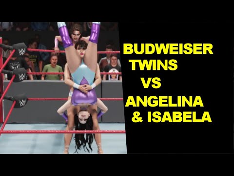 WWE 2K19 The Budweiser Twins vs Angelina & Isabela - Iron Finisher Tag Team