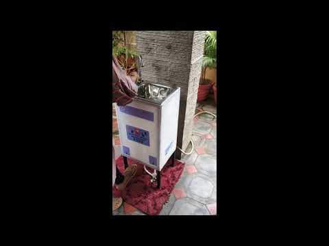 Black 4 foot operated handwash staion