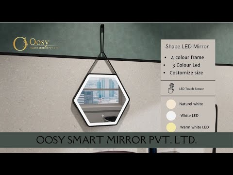 Oosy OSM901 Hexagonal LED Mirror / OOSY SMART MIRROR PVT. LTD. #mirror #youtube #ledmirror