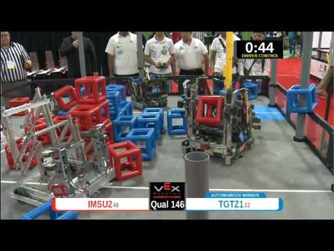 2015 VEXU Q146 - IMSU2 vs TGTZ1 - 18 to 66-Division Div-VEX U-VEX Worlds 2015
