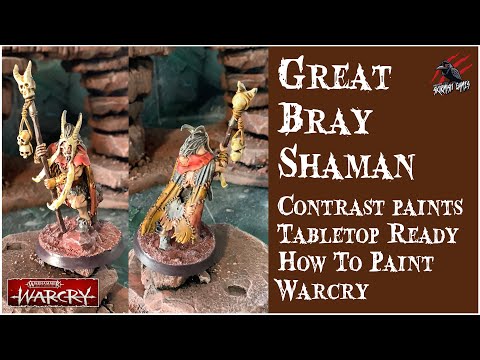 HOW TO PAINT BEASTS OF CHAOS BEASTS CONTRAST PAINTS - Great Bray Shaman - Warcry Easy Tabletop Ready
