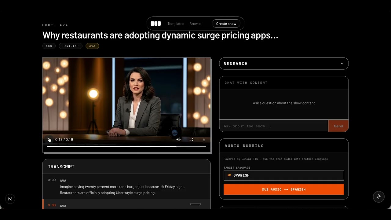 Scripted project preview