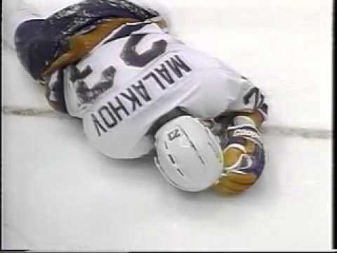 December 7, 1993 Oilers at Islanders Kirk Maltby Cheapshots Vladimir Malakhov