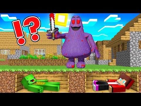 GRIMACE SHAKE Buried Mikey and JJ Alive in Minecraft Maizen