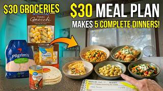 $30 Grocery Budget Makes 5 Complete Dinners | Meal Planning Monday Week 41