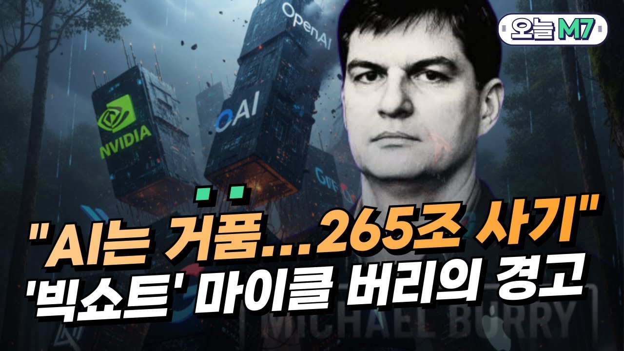 ’빅쇼트’ 마이클 버리의 살벌한 경고 "AI는 265조 사기" | 소프트뱅크 손정의, 엔비디아 주식 전부 판 이유? [오늘M7]