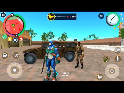 Rope hero army group attack with military car | Rope hero vice town new game | Games on