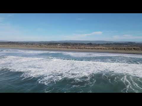 Aerial footage of Mad River Beach