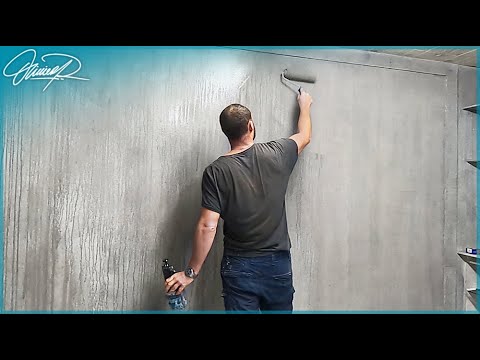 FAUX PAINTED CONCRETE using regular paint