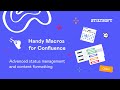 How to level up your status management in Confluence Cloud with Handy Macros