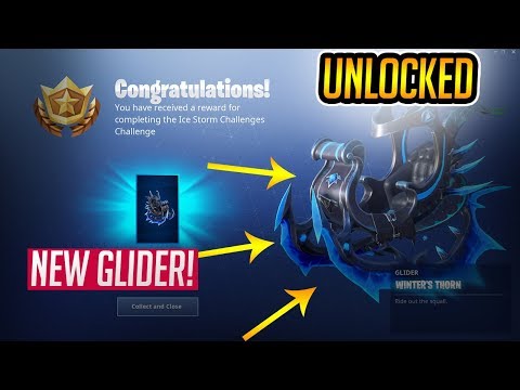 Unlocking *NEW* Winter's Thorn Glider Fortnite (Ice Storm Challenges)