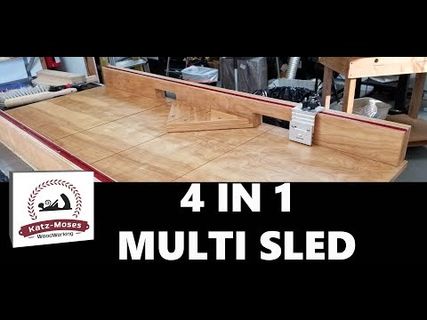 4 in 1 Multi Crosscut Sled - 90 and 45 Degree, Miter, Dado Video