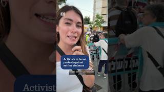 Israeli peace activists protest settler violence in West Bank near Netanyahu's home