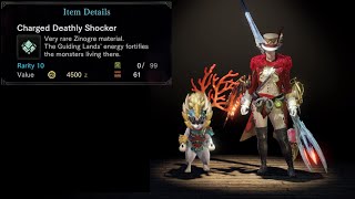 MHW: Guiding Land's Monster Material Farming - Charged Deathly Shocker ← Zinogre