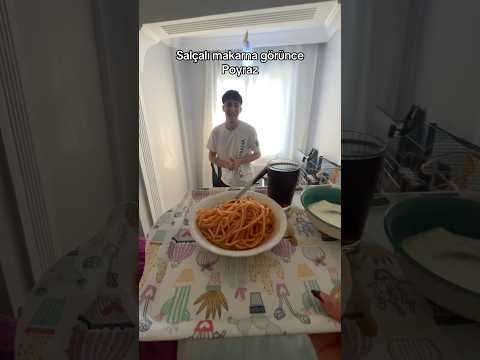 Poyrazın Makarnayı Görünce Coşması #komik #eğlence #makarna #yemek