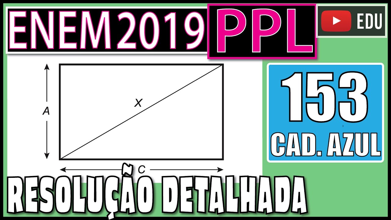 [ENEM 2019 PPL] 153 📘 GEOMETRIA PLANA A unidade de medida utilizada para anunciar o tamanho das