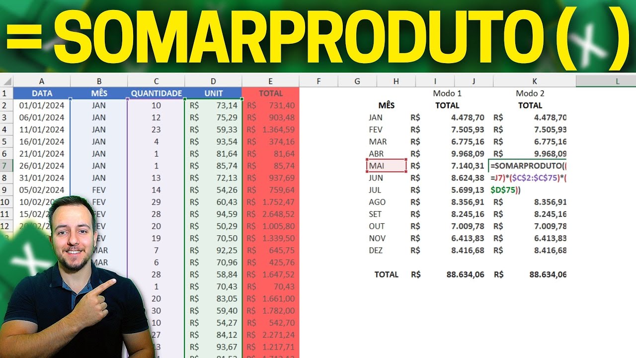 Função SOMARPRODUTO no Excel | Exemplos Práticos | Qual a diferença do SOMASE?
