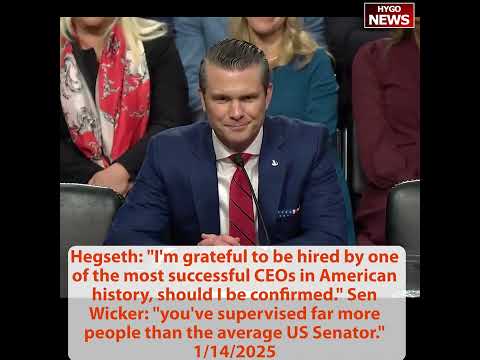 WARREN: General not go into defense industry, HEGSETH: I'm not a General; Sen Wicker: magnificent