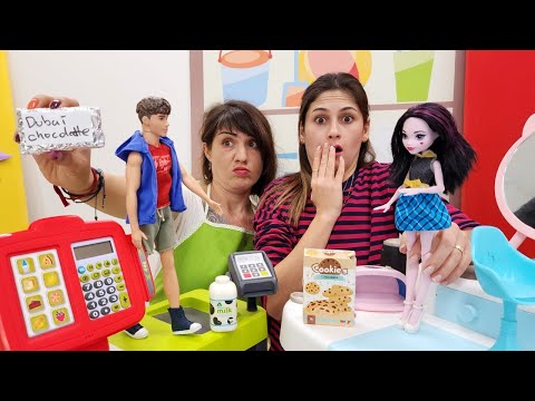 Ayşe ve Ümit ile market oyunu - Olamaaaz! Ümit'in marketinde Dubai çikolatası  için kavga oluyor