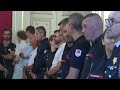 LIVE: French President Emmanuel Macron visits injured at Annecy hospital - Video