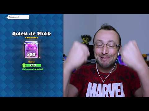 Ganhei a NOVA CARTA Golem de Elixir do Clash Royale