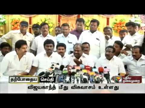 DMDK dissident MLA Chandrakumar on why he wants alliance with DMK