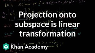 Lin Alg: A Projection onto a Subspace is a Linear Transforma