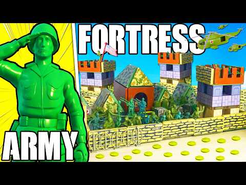 I built a Military FORTRESS with ARMY MEN Toy Soldiers...