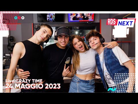 Sara Esposito e Zerbiian insieme a Luigi Strangis e Matteo Romano - CRAZY TIME - del 24/05/2023