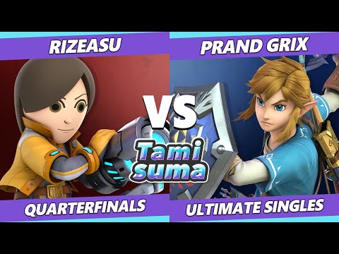 TAMISUMA 162 SSBU - Rizeasu (Mii Gunner, Mii Brawler) Vs. Prand Grix (Link) Smash Ultimate Quarters
